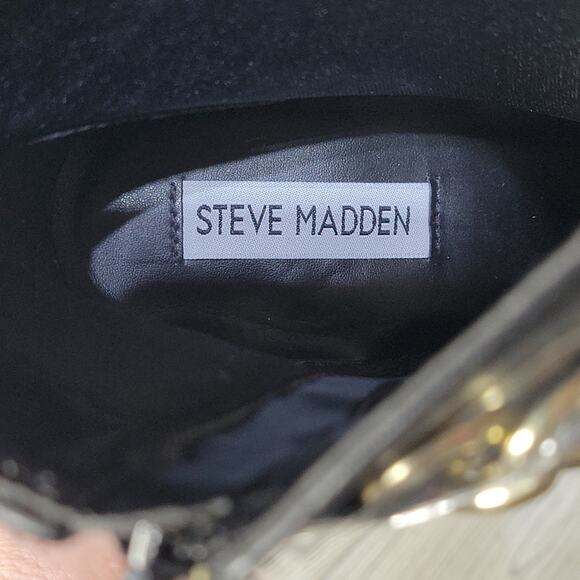 Steve Madden Perlina Black Leather Chain Ankle Boots, NWT, NIB, Size 8.5 - Picture 12 of 15